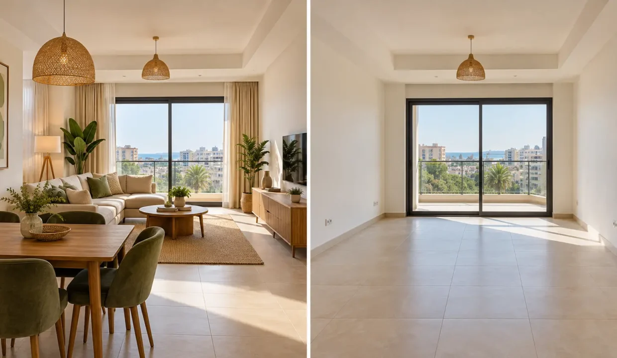Comparaison d’un appartement meublé et non meublé à Dakar
