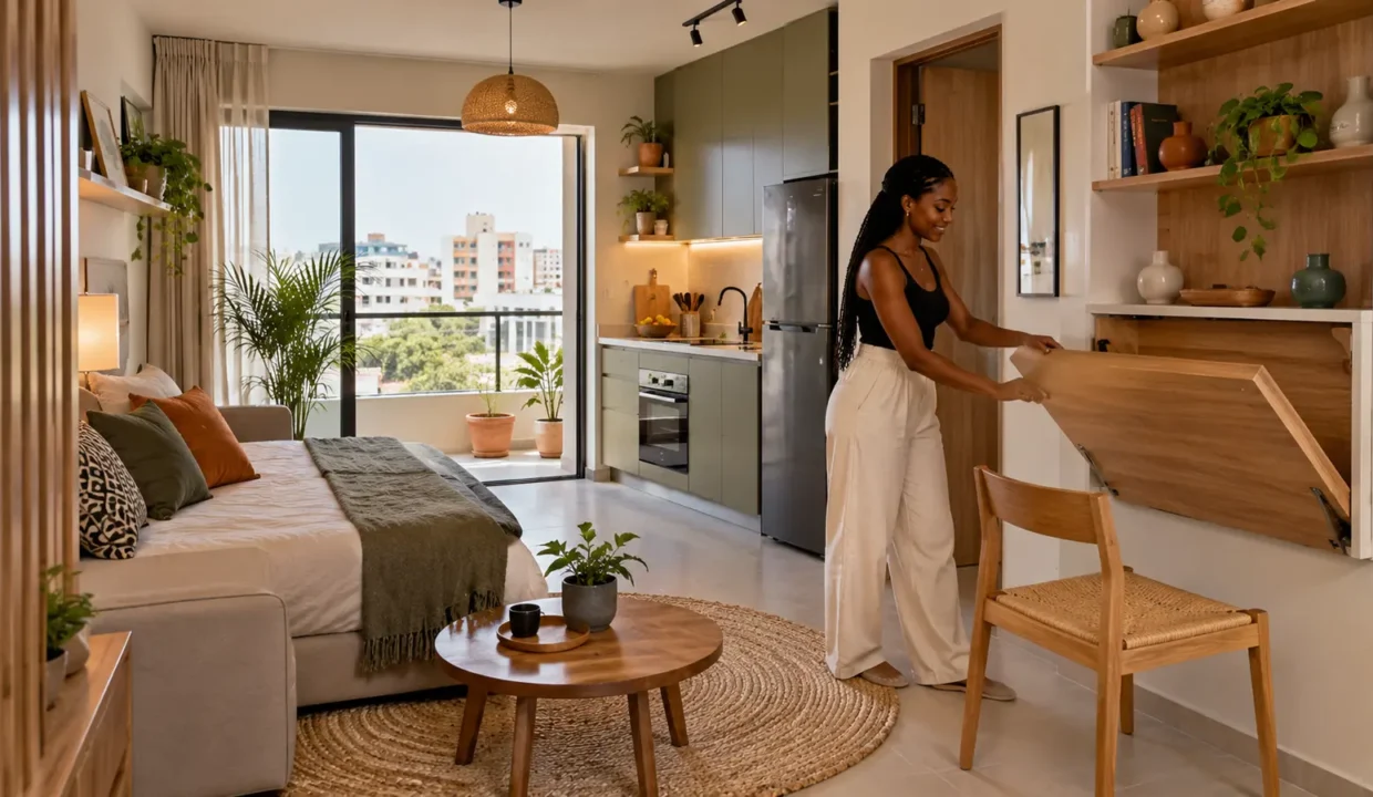 Aménagement fonctionnel d’un studio meublé à Dakar