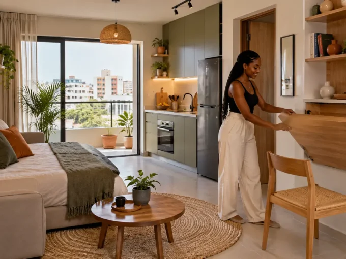 Aménagement fonctionnel d’un studio meublé à Dakar