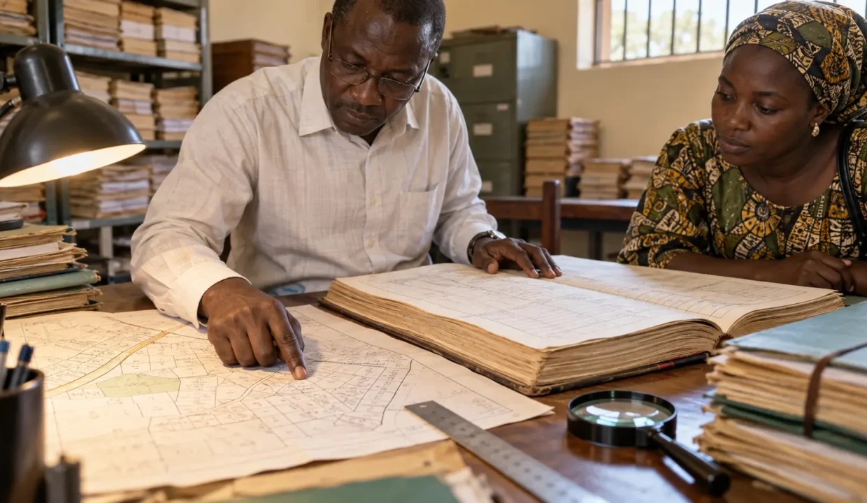 Vérification d’un plan cadastral et d’un registre foncier au Sénégal