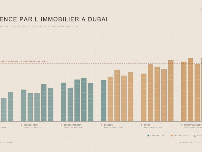 Visa et résidence via l'immobilier à Dubaï : le parcours du dossier — planche éditoriale MyAfric