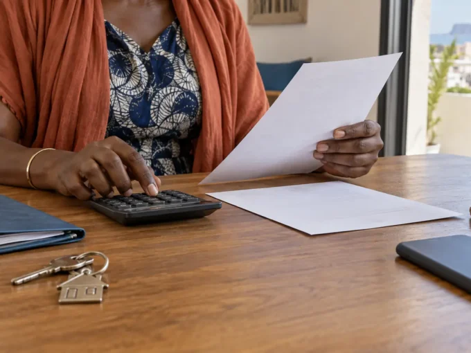 Locataire calculant une augmentation de loyer au Sénégal