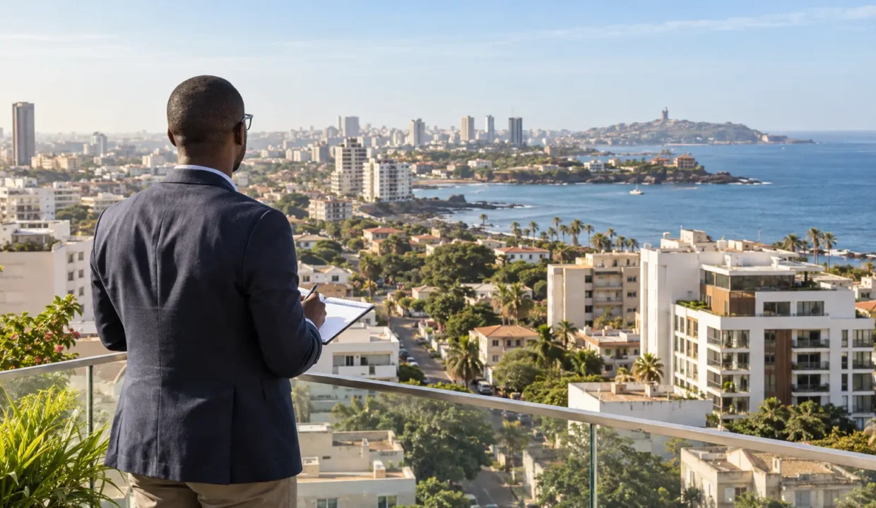 Professionnel observant l’évolution du marché immobilier à Dakar