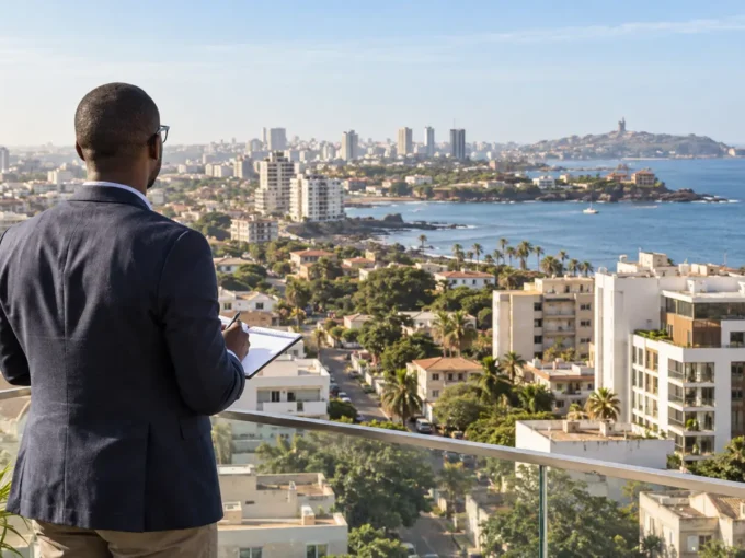 Professionnel observant l’évolution du marché immobilier à Dakar