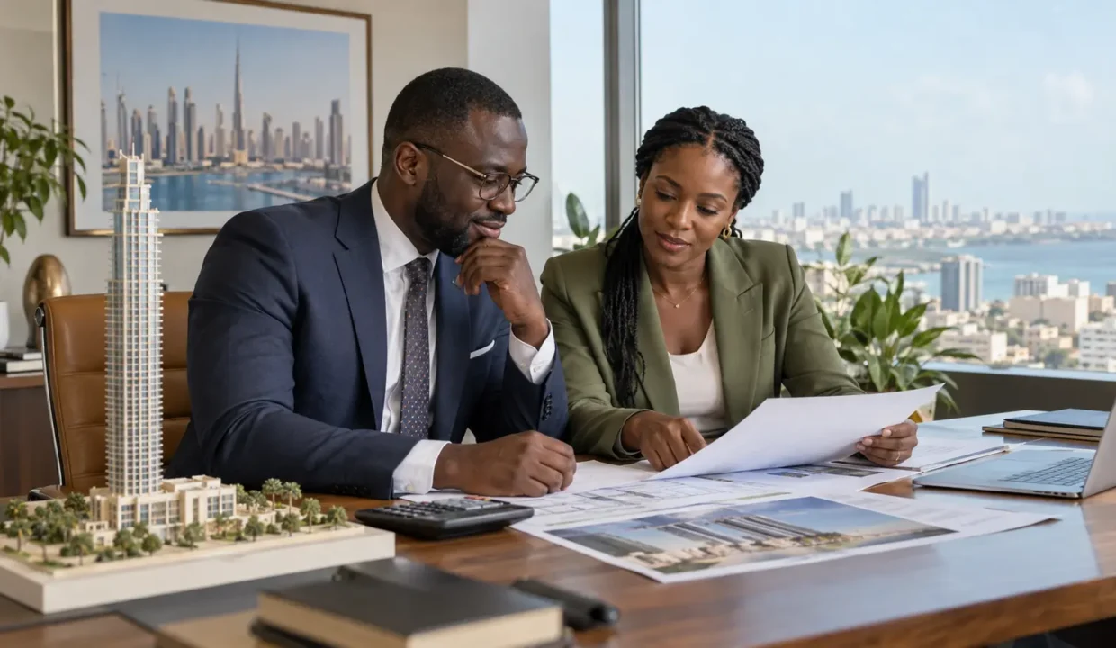 Investisseur africain étudiant la fiscalité d’un bien immobilier à Dubaï