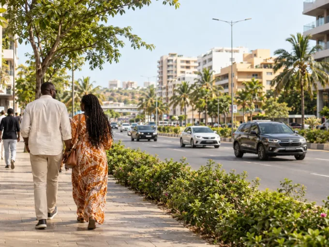 Vie quotidienne le long de la VDN à Dakar